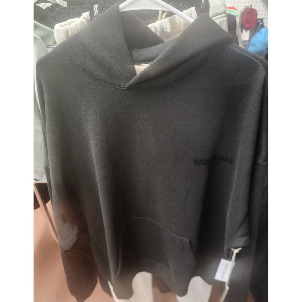 Fear of God Essentials Hoodie Stretch Limo Black XLG Extra Large 0599-454